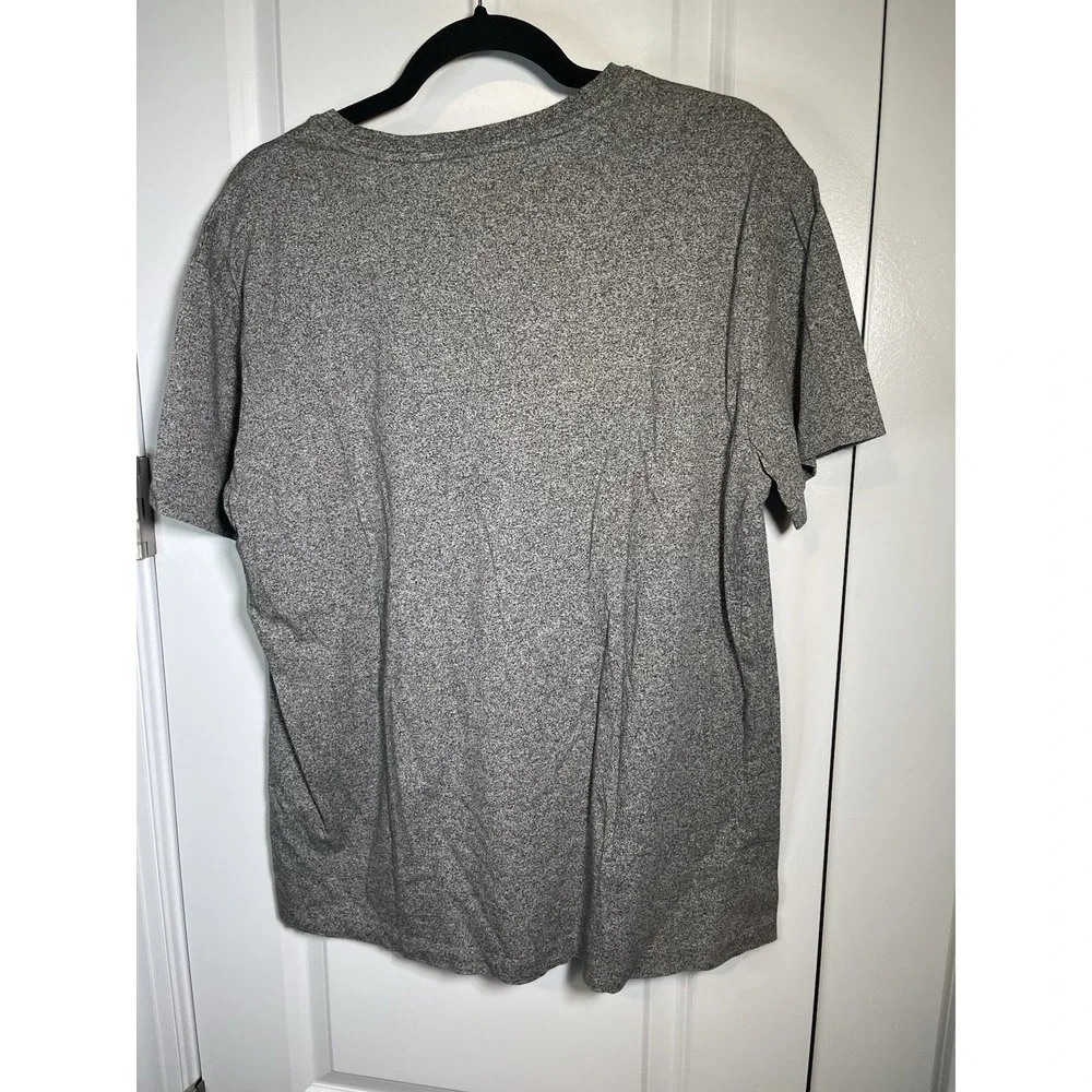 Ralph Lauren Polo Shirt‎ Mens Heather Gray Regular Fit Pony Logo Crew Neck Large
